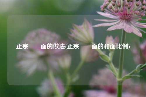 正宗饸饹面的做法(正宗饸饹面的和面比例)