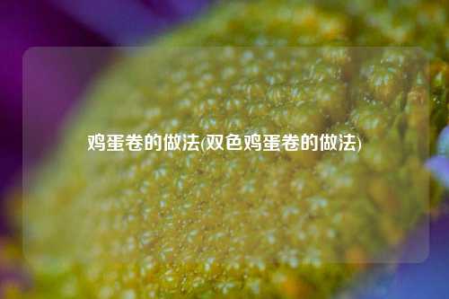 鸡蛋卷的做法(双色鸡蛋卷的做法)